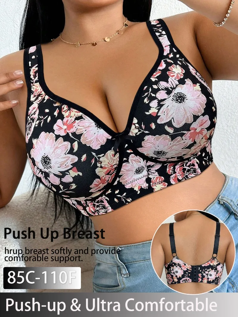 Full Coverage Bra - حمالة صدر نسائية بمقاسات كبيرة، دانتيل،
