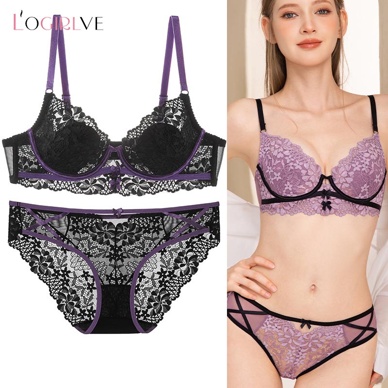 طقم لانجري نسائي جديد مثير من  - مراجعة Sheer Bra Lace وسعره