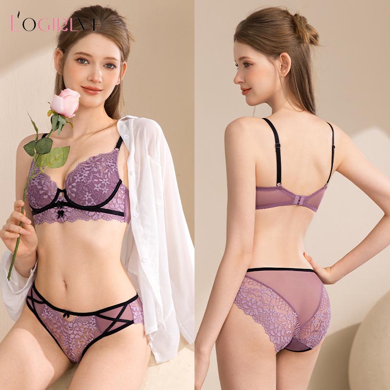 طقم لانجري نسائي جديد مثير من  - مراجعة Sheer Bra Lace وسعره