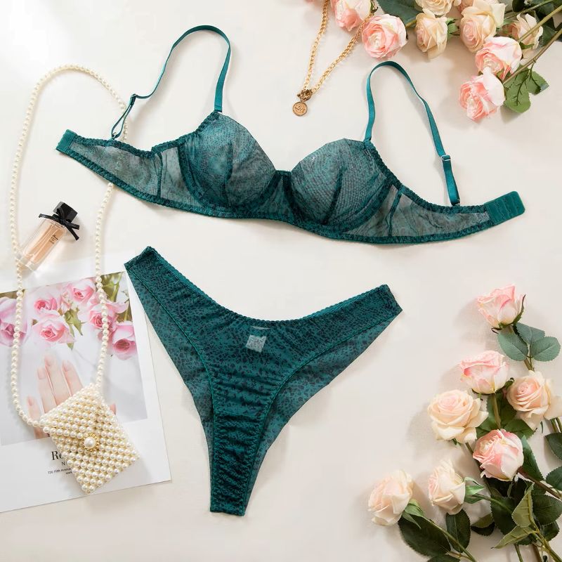 طقم ملابس داخلية نسائية من قطع - مراجعة Sheer Mesh Bra وسعره